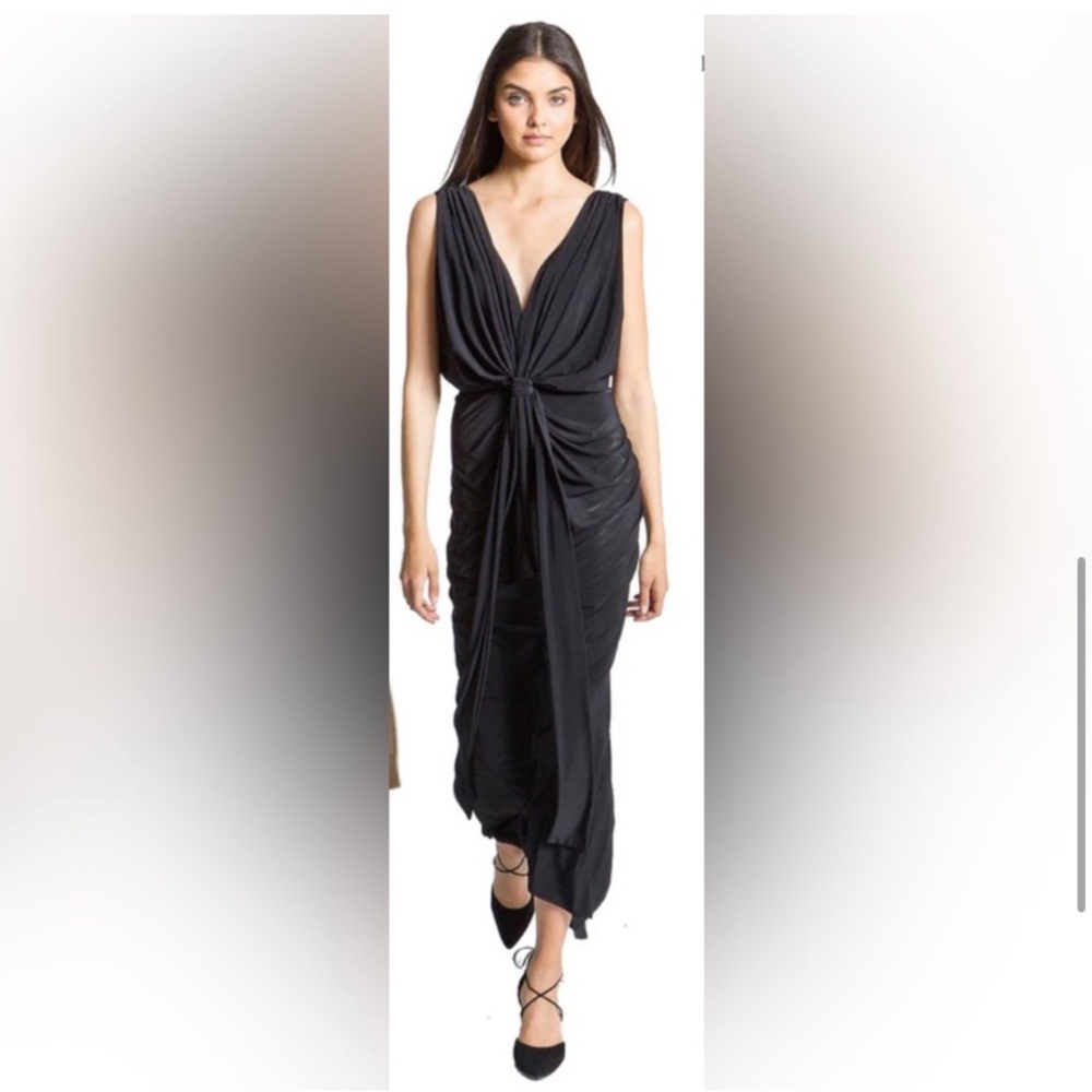 Draped Stretch Maxi Dress